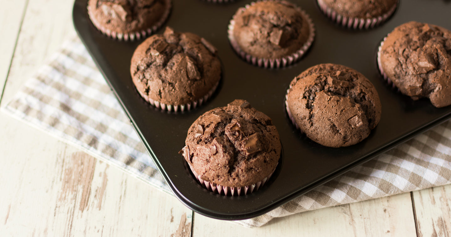 Healthy, Low Carb Double Dark Chocolate Muffin Recipe - One Drop